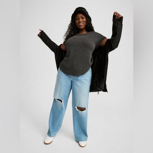 Torrid Scoop Neck Dolman Tee Grey Size 3X - Picture 13 of 16